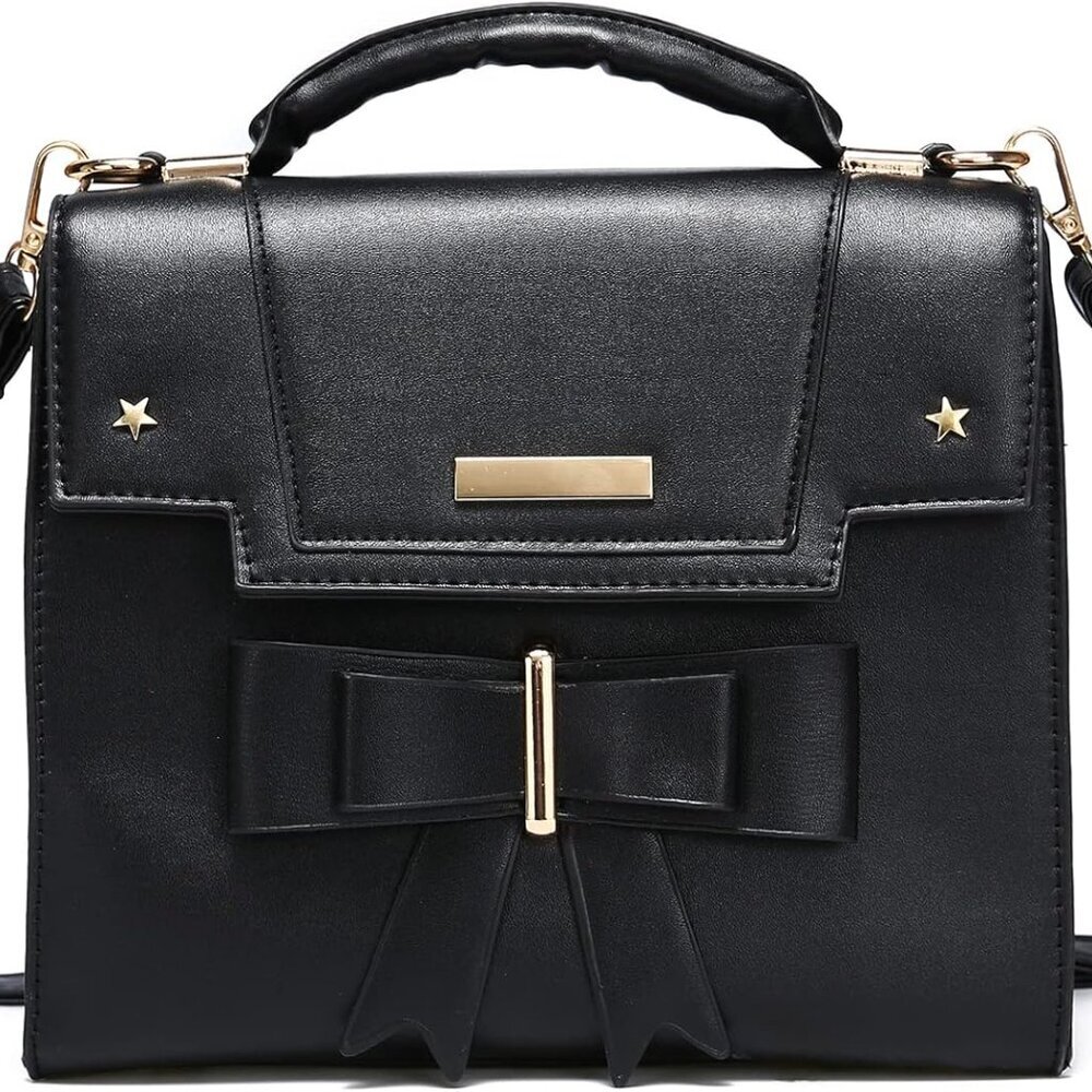 Women's Cute Wings Bow Top Handle Cross Body Shoulder Bags Girls Kawaii Handbag